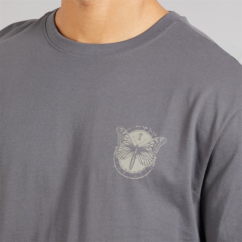ONLY & SONS T-shirt décontracté Tristan Homme Grey Pinstripe/Butterflies - Image 5