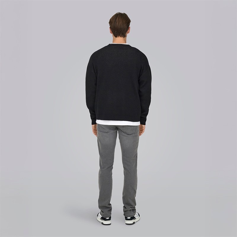 ONLY & SONS Loom Box jeansy dla niego kolor Grey Denim – zdjęcie  2