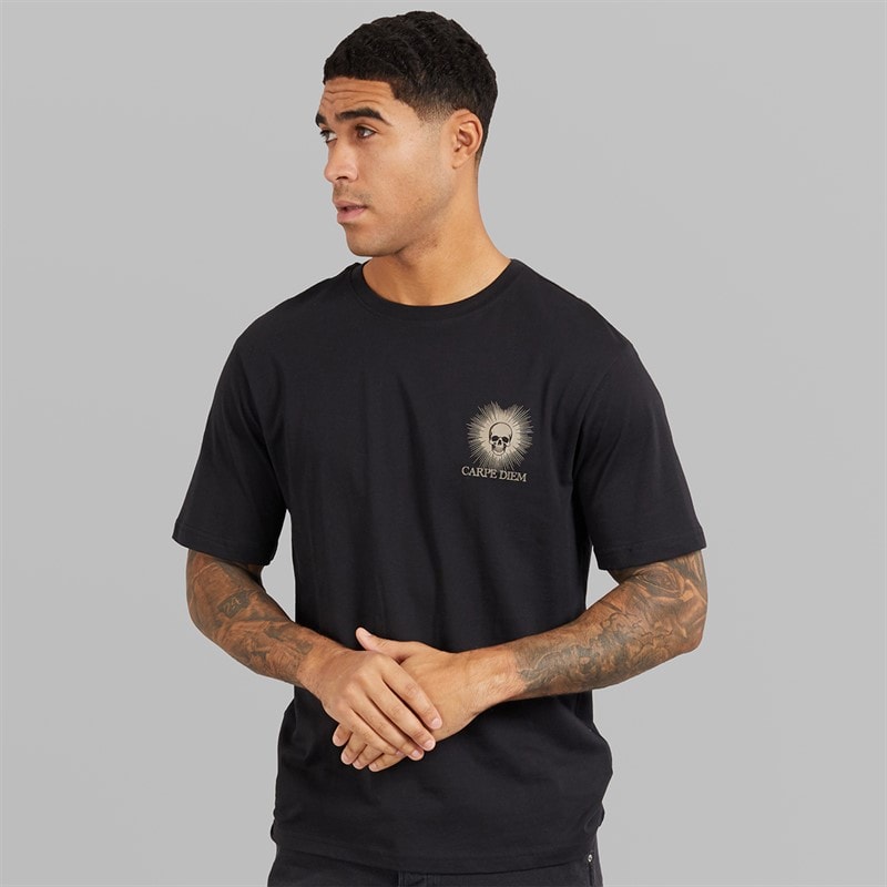 ONLY & SONS Tristan Relaxed T-shirt dla niego kolor Czarny/Skull – zdjęcie  2