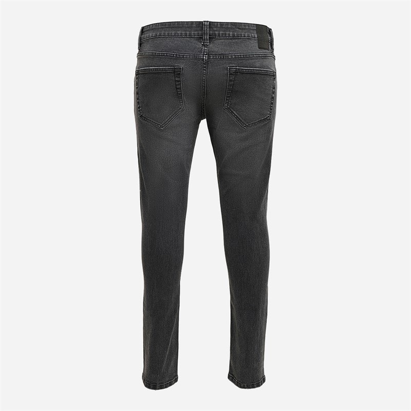 ONLY & SONS Jeansy skinny czarne prane dla niego kolor Black Denim – zdjęcie  2