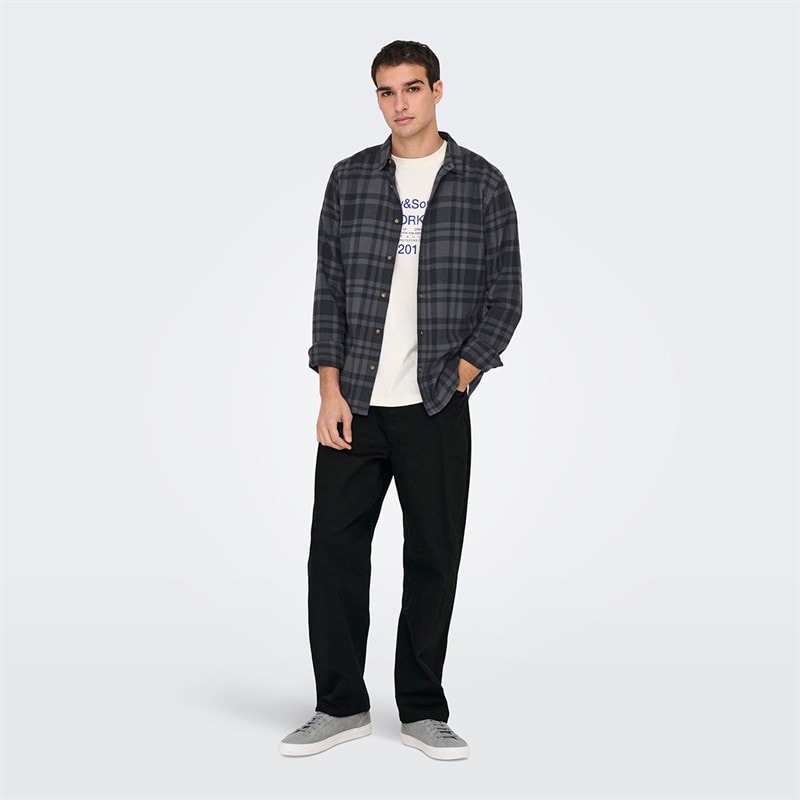 ONLY & SONS Herren verblassen lose Jeans Black Denim - Bild 2