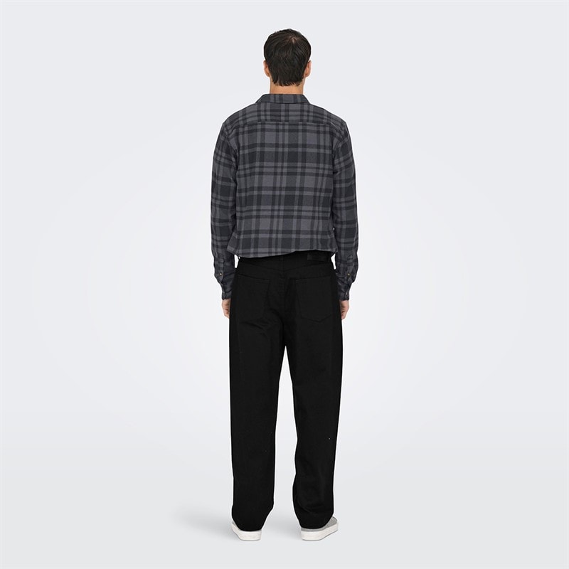 ONLY & SONS Herren verblassen lose Jeans Black Denim - Bild 3