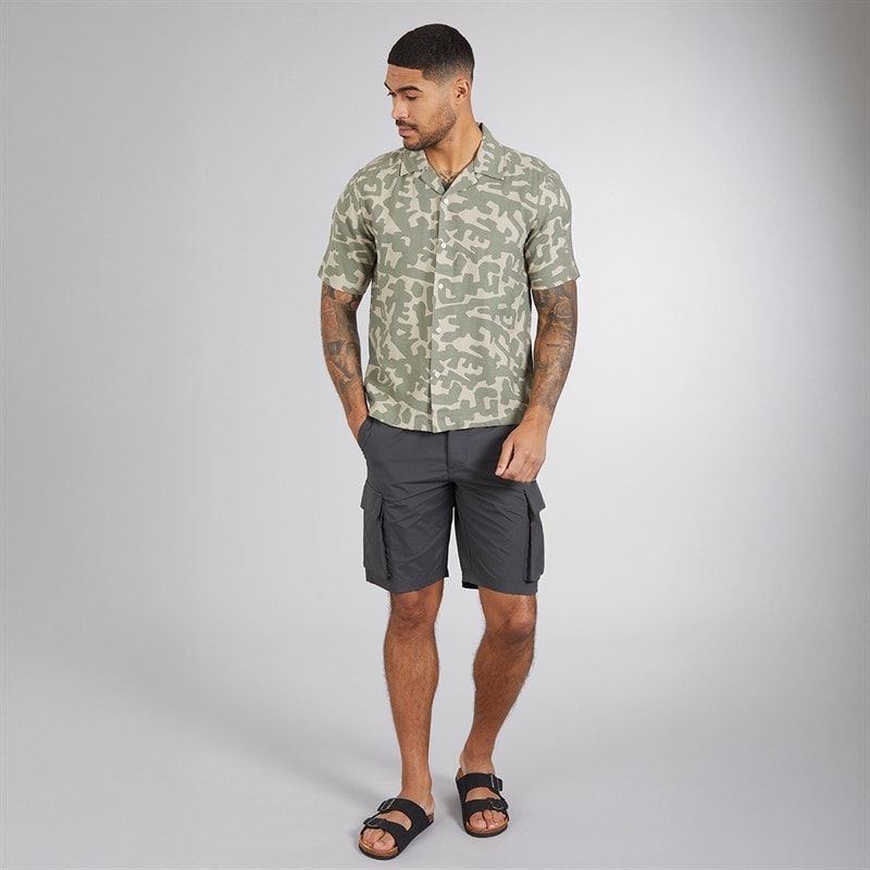 ONLY & SONS Heren Zomer Resort Korte Mouw Shirt Agave Green - Afbeelding 3
