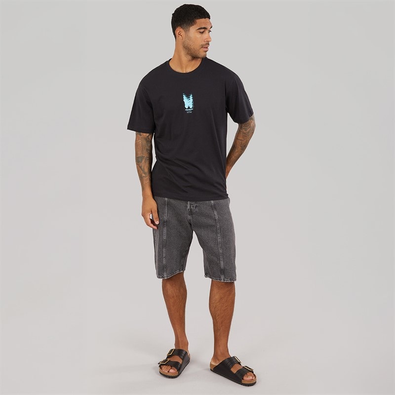 ONLY & SONS Heren Tristan Relaxed T-shirt Zwart/Veni - Afbeelding 4