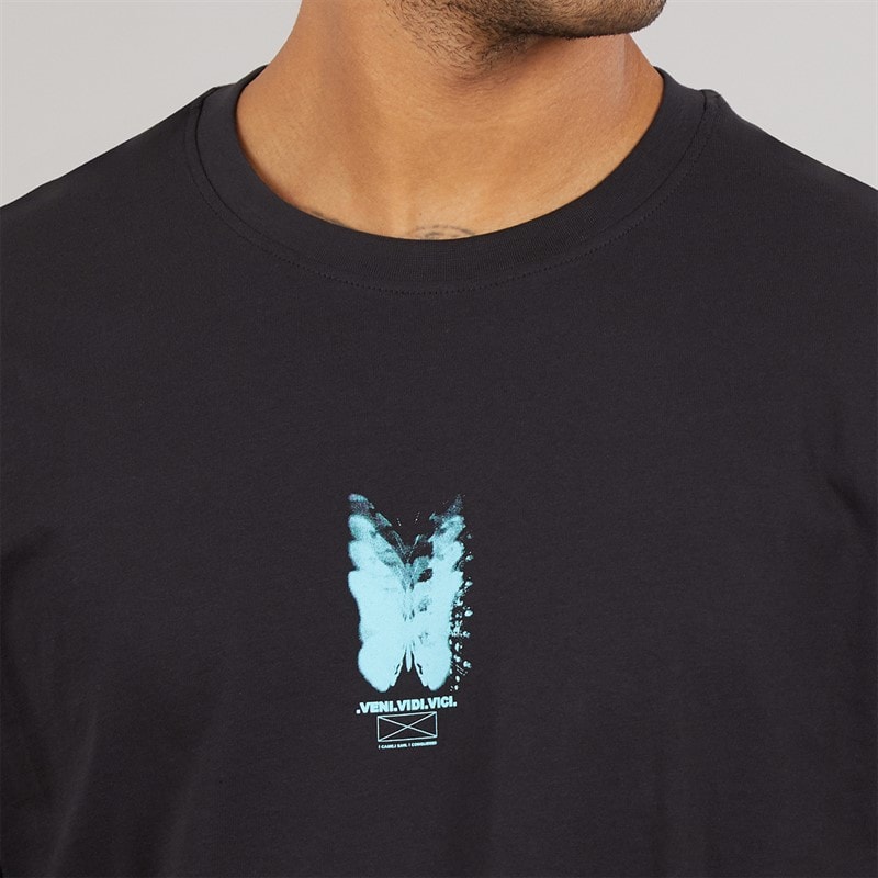 ONLY & SONS Heren Tristan Relaxed T-shirt Zwart/Veni - Afbeelding 5