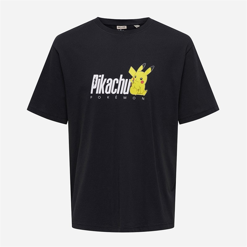 ONLY & SONS T-shirt Pokémon Garçon Jet Black