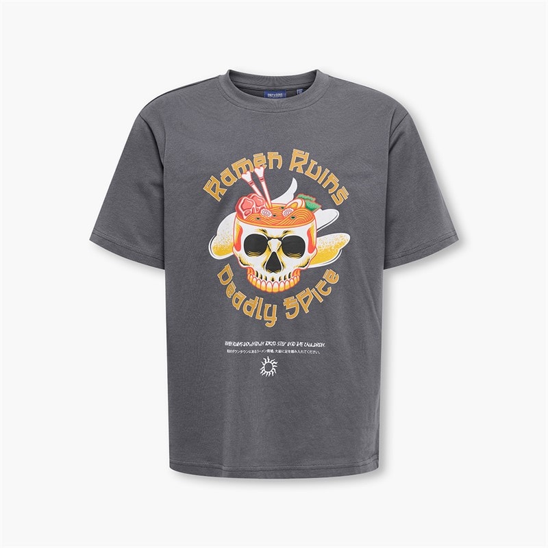 ONLY & SONS T-shirt Garçon Fred Tonkotsu Blackened Pearl