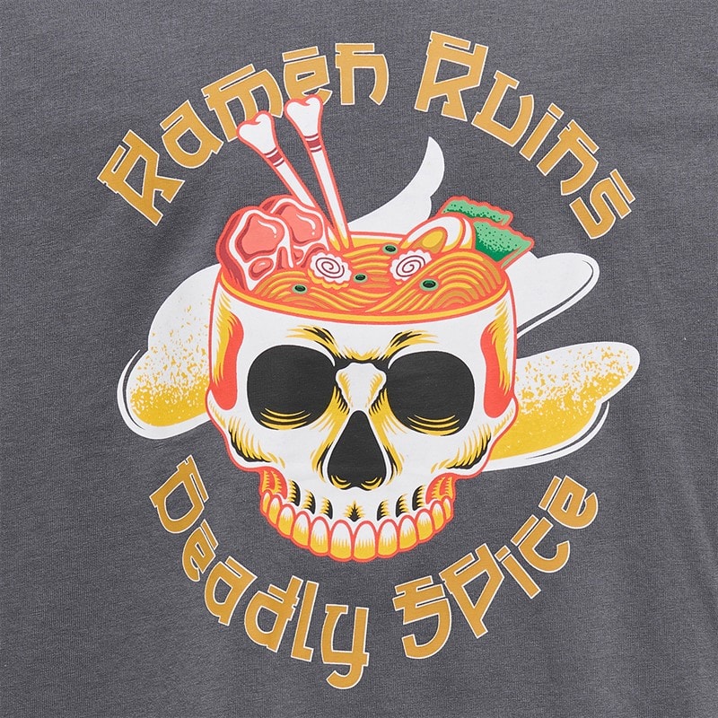 ONLY & SONS Fred Tonkotsu T-shirt dla chłopca kolor Blackened Pearl – zdjęcie  3