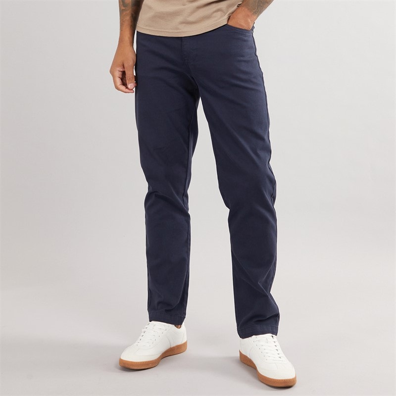 THREADBARE Heren Wyesdale Broek Marineblauw