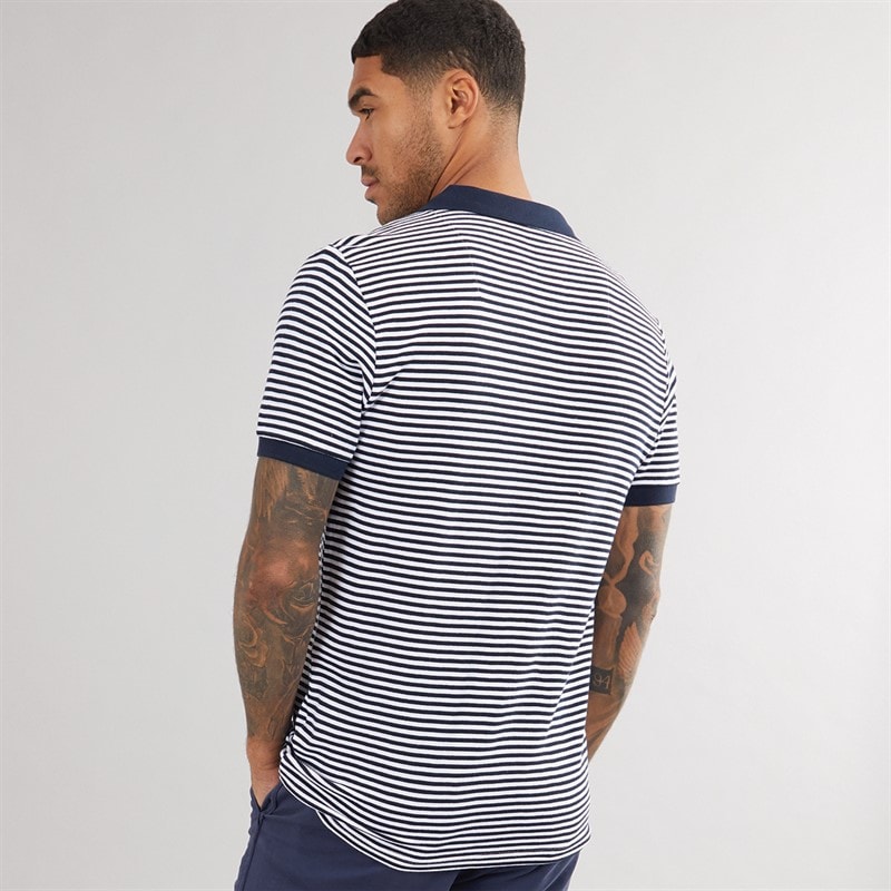 THREADBARE Heren Domino Polo Navy - Afbeelding 2