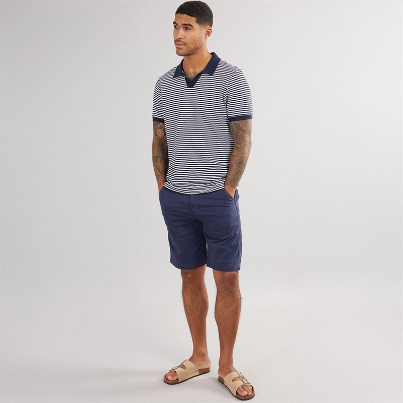 THREADBARE Heren Domino Polo Navy - Afbeelding 3