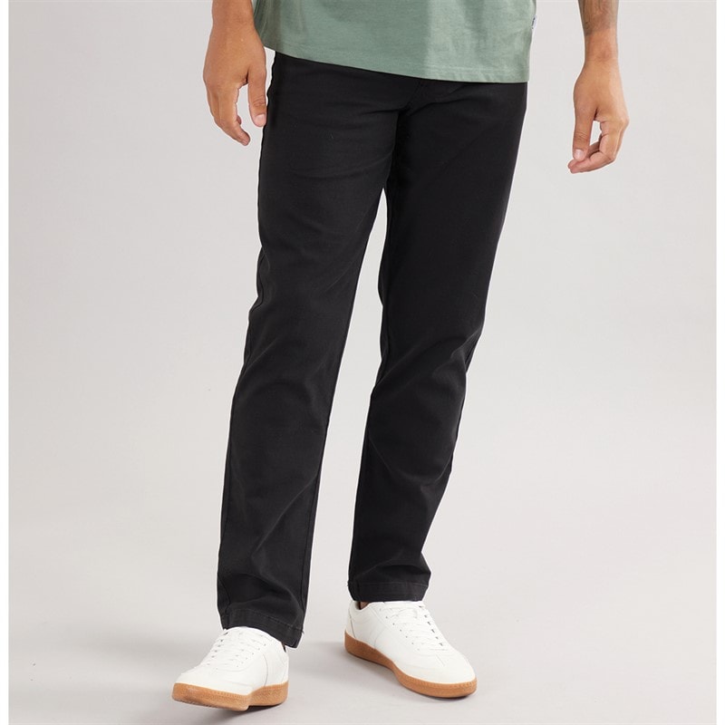 THREADBARE Heren Wyesdale Broek Zwart