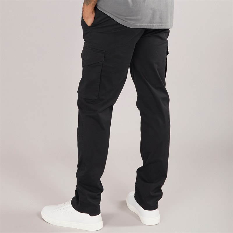 THREADBARE Pantalon Cargo Homme Noir - Image 2