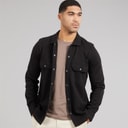 THREADBARE Heren shirt met lange mouwen Zwart