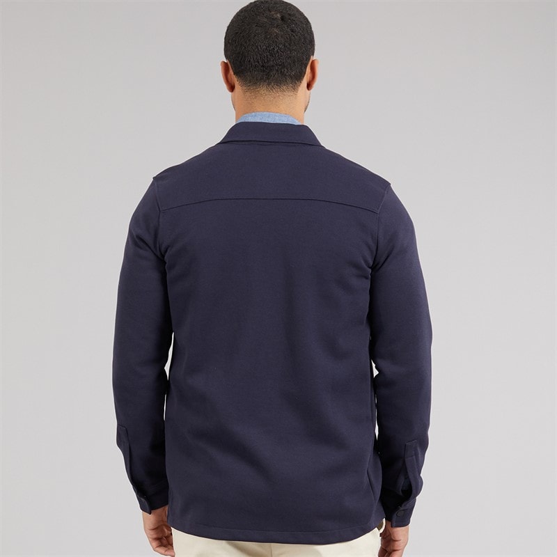 THREADBARE Heren shirt met lange mouwen Navy - Afbeelding 2