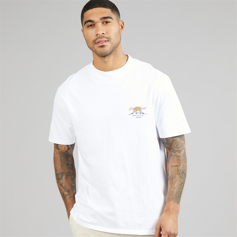 THREADBARE Rock T-shirt dla niego kolor Biały – zdjęcie  2