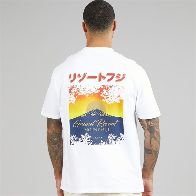 THREADBARE Rock T-shirt dla niego kolor Biały – zdjęcie  3