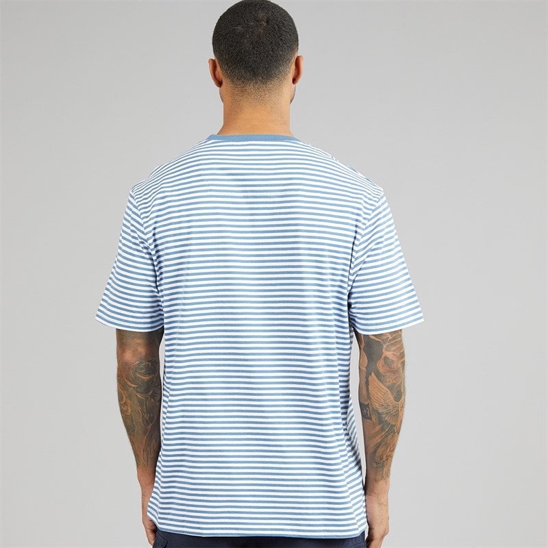 THREADBARE T-shirt Homme Coast Denim Blue/Blanc - Image 2