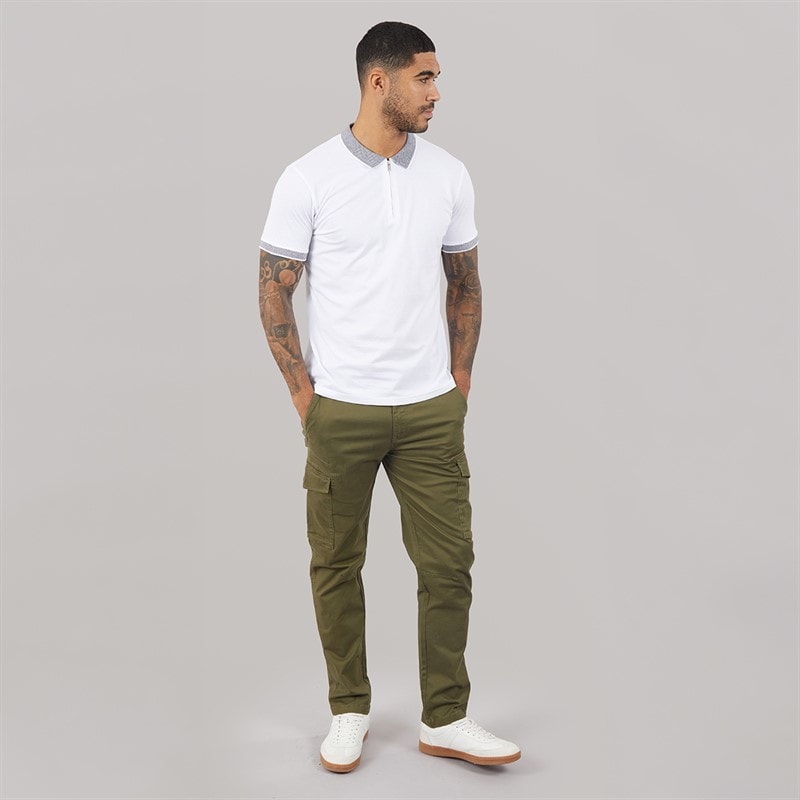 THREADBARE Pantalons Cargo de combat Homme Khaki - Image 4