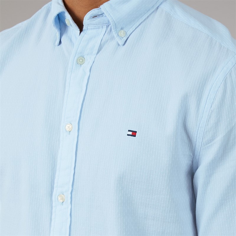 Tommy Hilfiger Chemise à manches longues Flex Dobby Homme Sweet Blue - Image 3