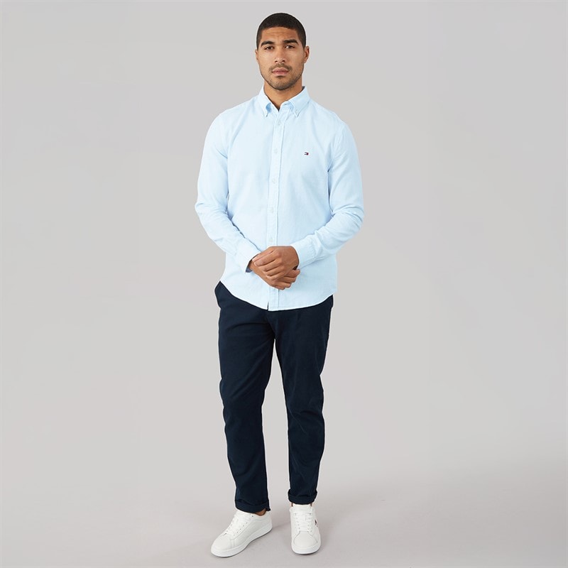 Tommy Hilfiger Chemise à manches longues Flex Dobby Homme Sweet Blue - Image 4