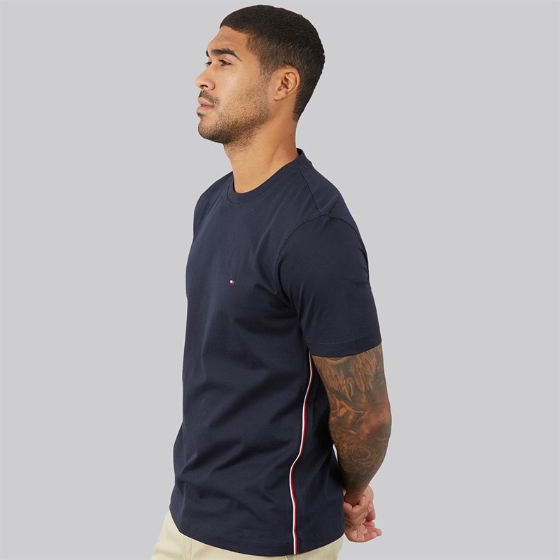 Tommy Hilfiger T-shirt Global Rayures Homme Desert Sky - Image 3