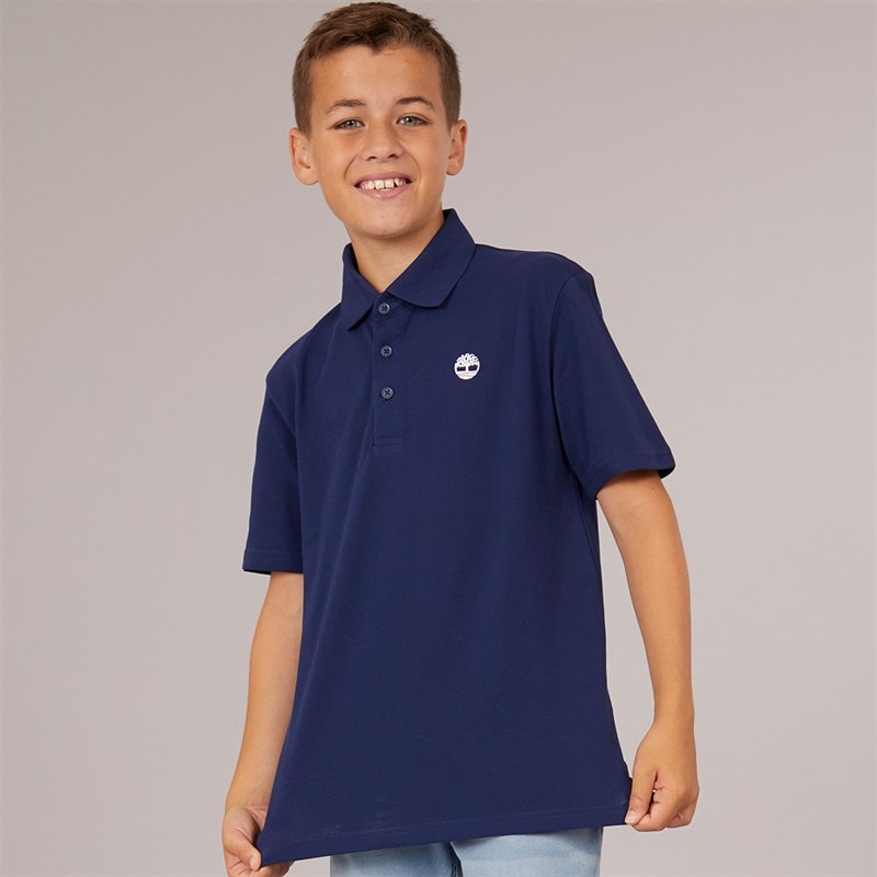 Timberland Jongens Polo Shirt Middeleeuws Blauw
