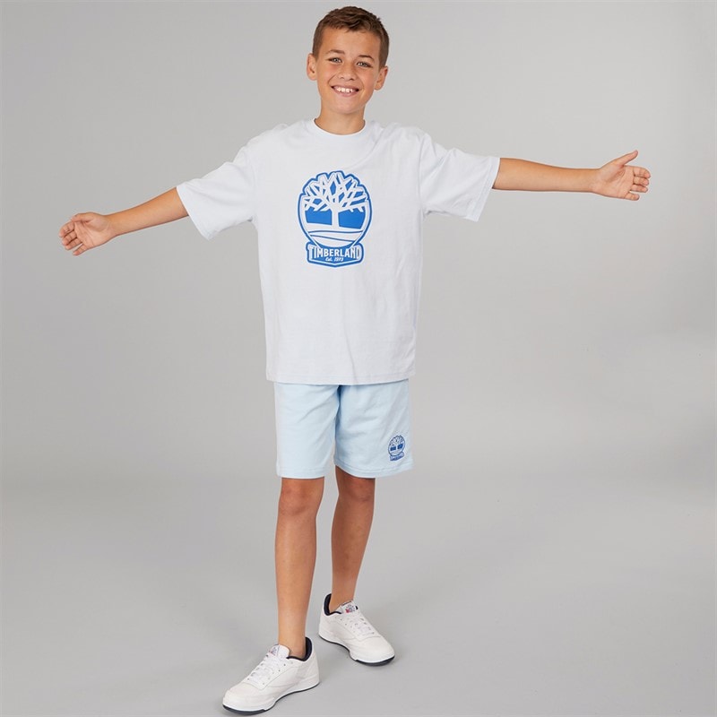 Timberland Jongens T-Shirt Korte Mouw Lichtblauw - Afbeelding 4