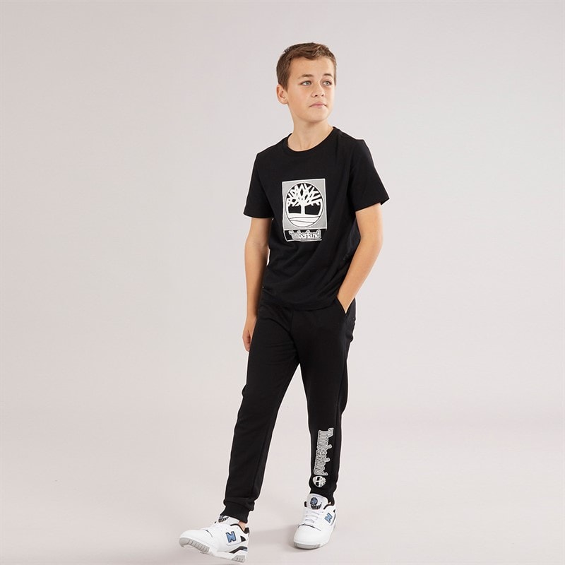 Timberland Bluza z kapturem na zamek dla chłopca kolor Black Black – zdjęcie  3