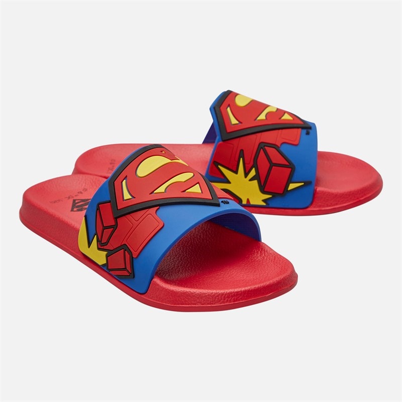 Superman Jongens Logo Slippers Rood/Multi