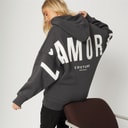 L'amore Couture Damskie Ryleigh Bluzy z kapturami Odcienie szarości