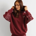 L'amore Couture Damen Norwalk Kapuzenpullover Burgunderrot