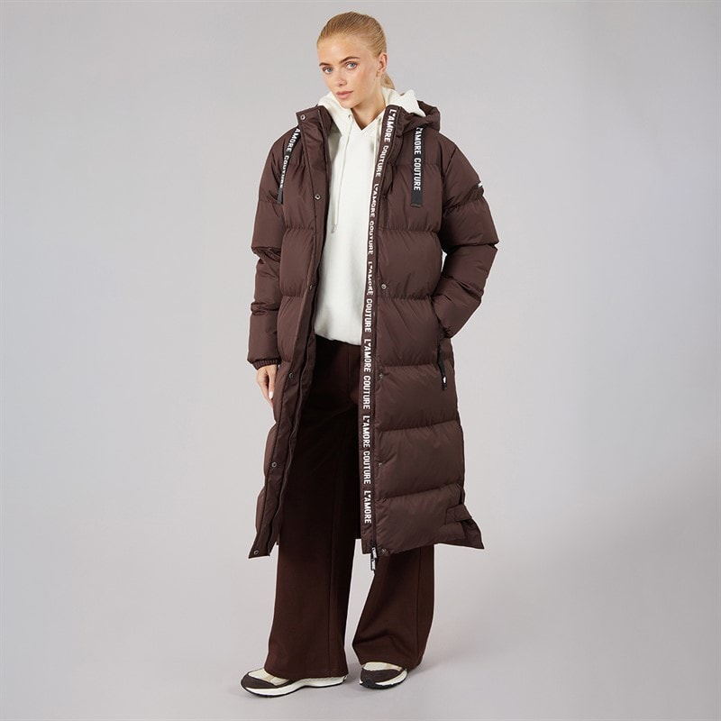 L'amore Couture Veste Longue Imperméable Bloomingdale Femme Chocolat - Image 4