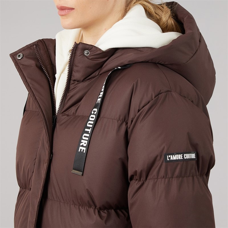 L'amore Couture Veste Longue Imperméable Bloomingdale Femme Chocolat - Image 5
