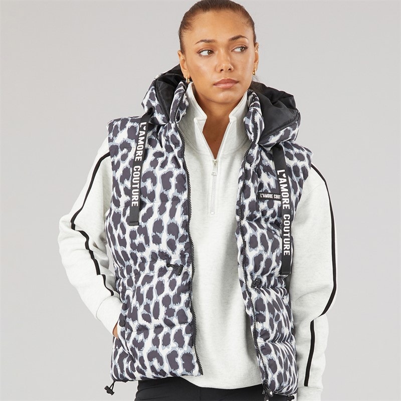 L'amore Couture Gilet court Starling Femme Leopard