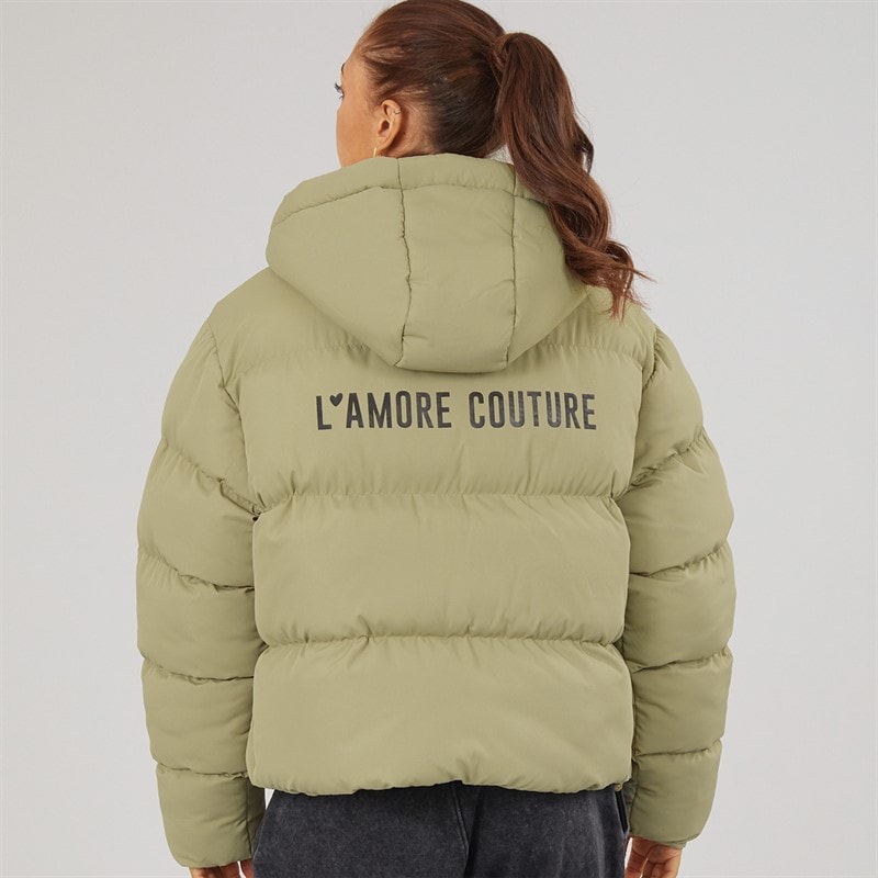 L'amore Couture Veste courte Matelassée Celeste Femme Khaki - Image 2
