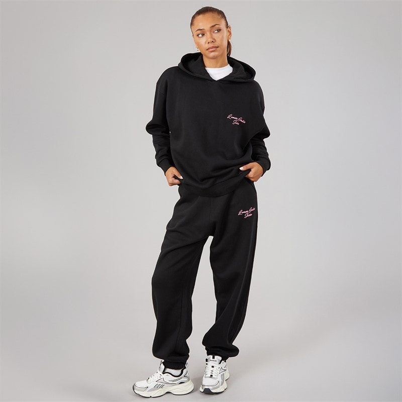 L'amore Couture Dames Feel Good Club Hoodie En Joggingbroek Trainingspak Zwart - Afbeelding 4