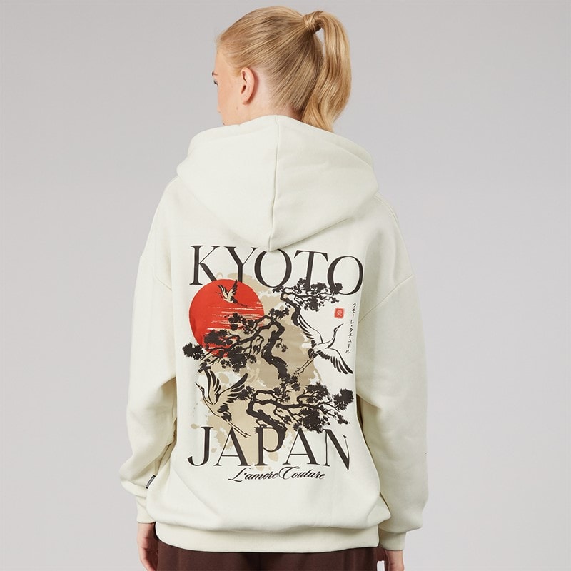 L'amore Couture Damen Japan Hoodie Creme - Bild 3