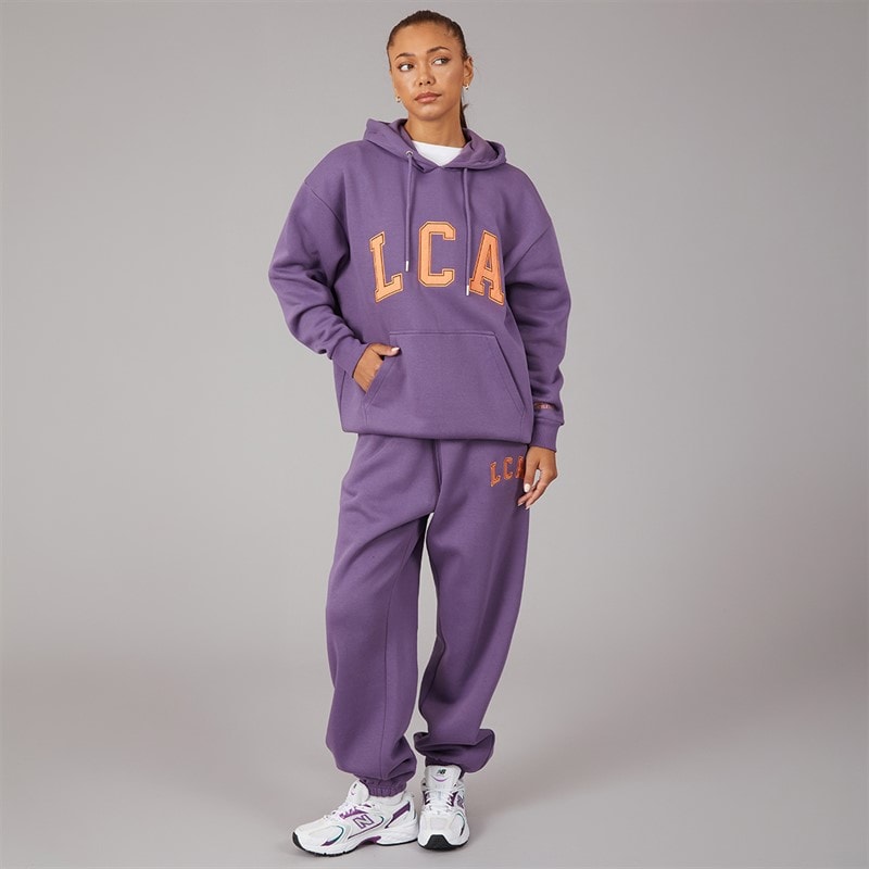 L'amore Couture Damen LC Athletic Hoodie Und Jogginghose Trainingsanzug Grape