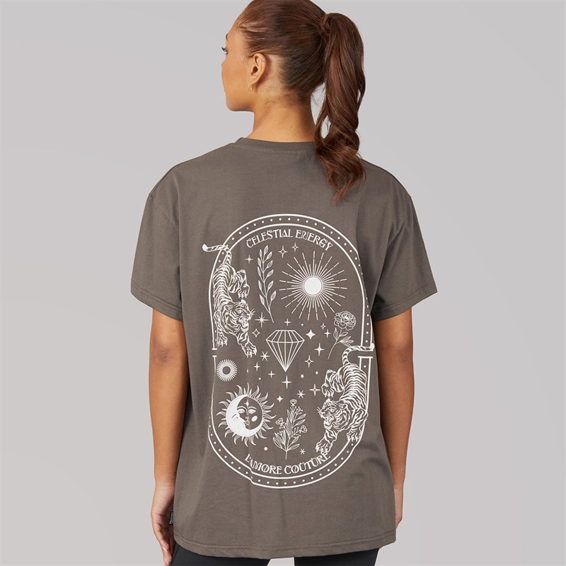 L'amore Couture T-shirt oversize Juniper Femme Charcoal - Image 1