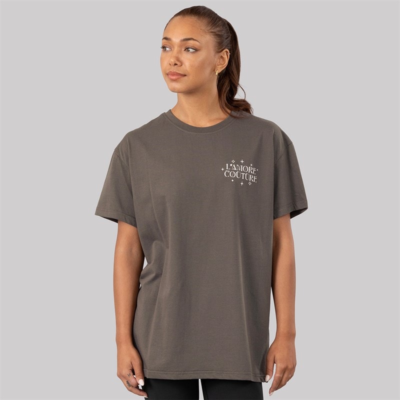 L'amore Couture T-shirt oversize Juniper Femme Charcoal - Image 2
