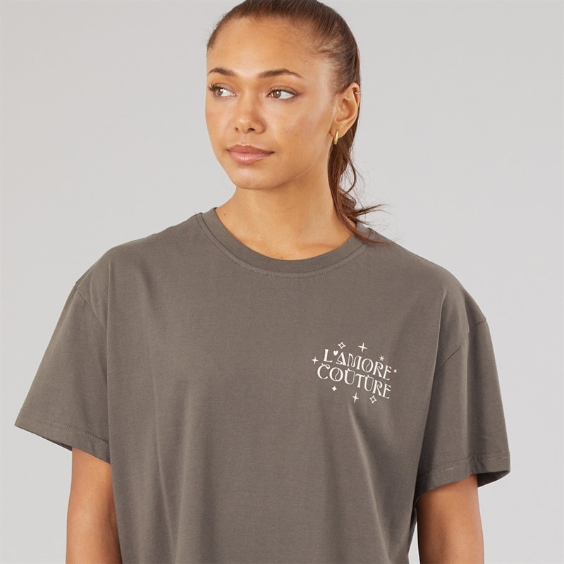 L'amore Couture T-shirt oversize Juniper Femme Charcoal - Image 3