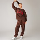 L'amore Couture Ensemble de Survêtement à Capuche et pantalon de jogging LC Athletic Femme Brun