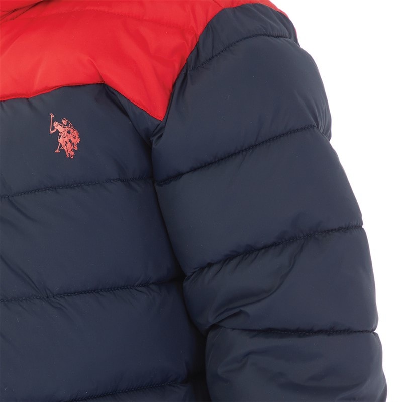 U.S. POLO ASSN. Junge Farbblock Joch Steppjacke Marine Blazer - Bild 3