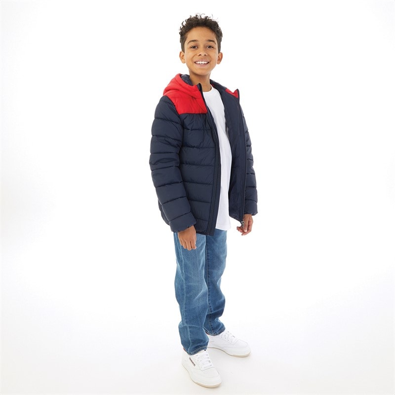 U.S. POLO ASSN. Junge Farbblock Joch Steppjacke Marine Blazer - Bild 4