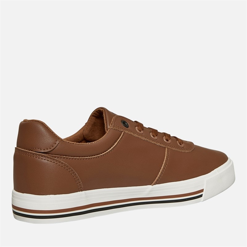 U.S. POLO ASSN. Heren Bobby PU Sneakers Tan / Marine PU - Afbeelding 5