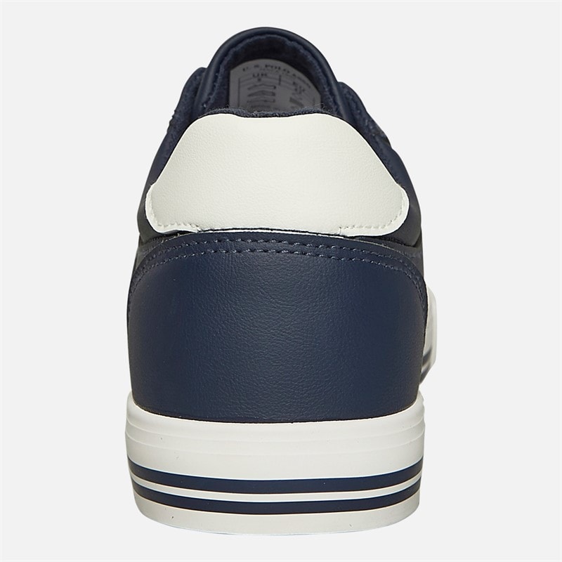 U.S. POLO ASSN. Heren Bobby PU Sneakers Marineblauw/Wit PU - Afbeelding 3