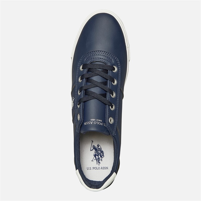U.S. POLO ASSN. Heren Bobby PU Sneakers Marineblauw/Wit PU - Afbeelding 4