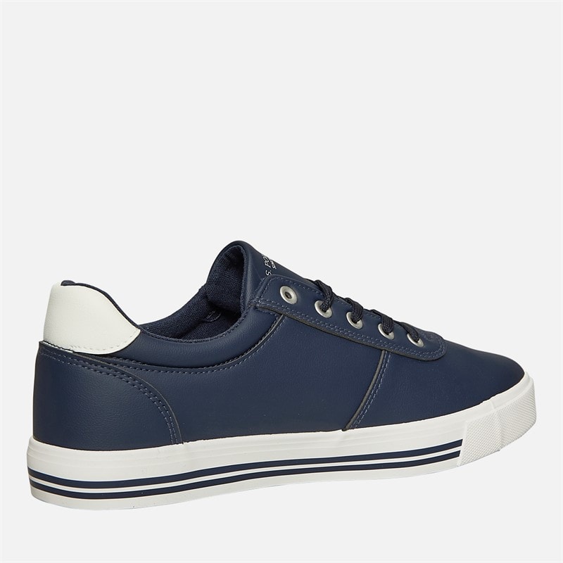 U.S. POLO ASSN. Heren Bobby PU Sneakers Marineblauw/Wit PU - Afbeelding 5