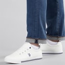 U.S. POLO ASSN. Heren Bobby PU Sneakers Wit / Marine PU